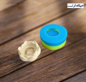 قالب سیلیکونی جا شمعی لاله بتنی قطر 8 ارتفاع2.5سانت