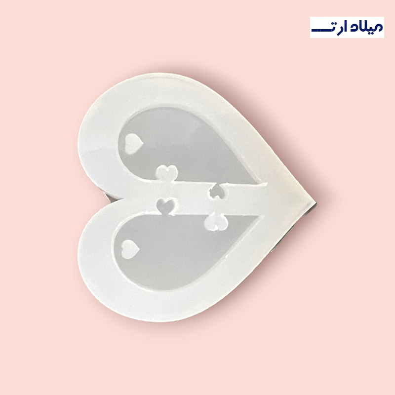 قالب سیلیکونی قلب پازلی قطر 5 سانت