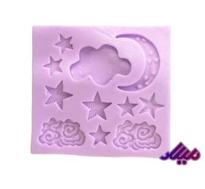 قالب سیلیکونی ابر ماه ستاره 7*7