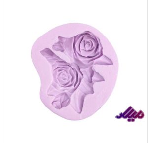 قالب سیلیکونی گل رز دو تایی بزرگ و غنچه و برگ 10*9