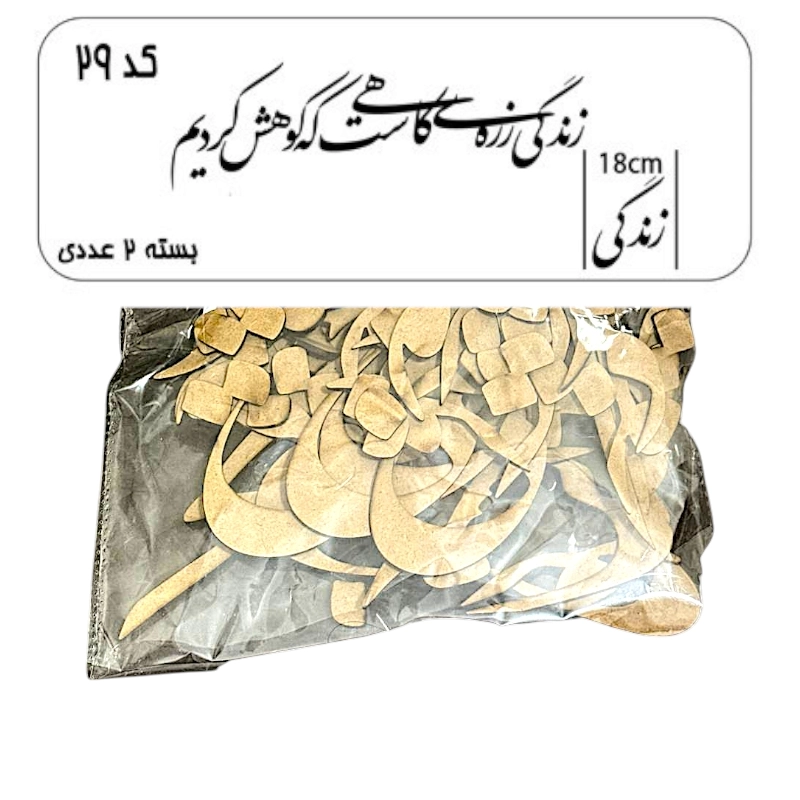 کالیگرافی دو سری کد 29 زندگی ذره ی کاهی است