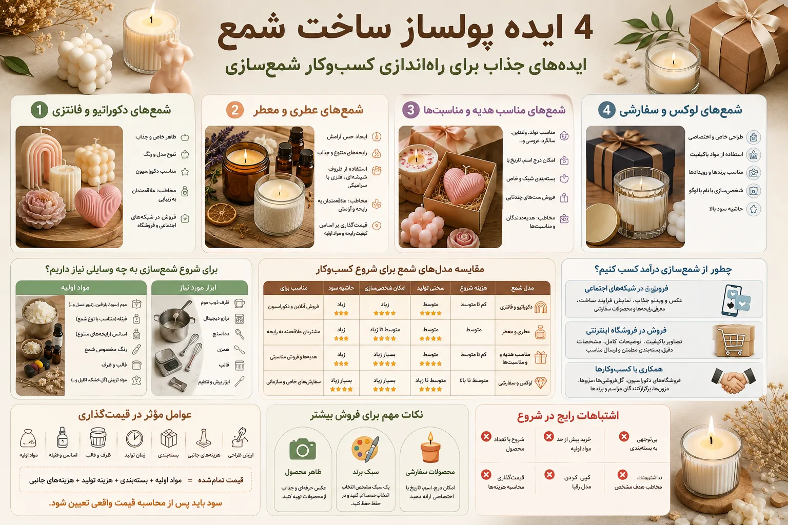 اینفوگرافیک آموزش ساخت سنگ مصنوعی در خانه