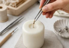 تعویض فتیله شمع بدون ذوب مجدد