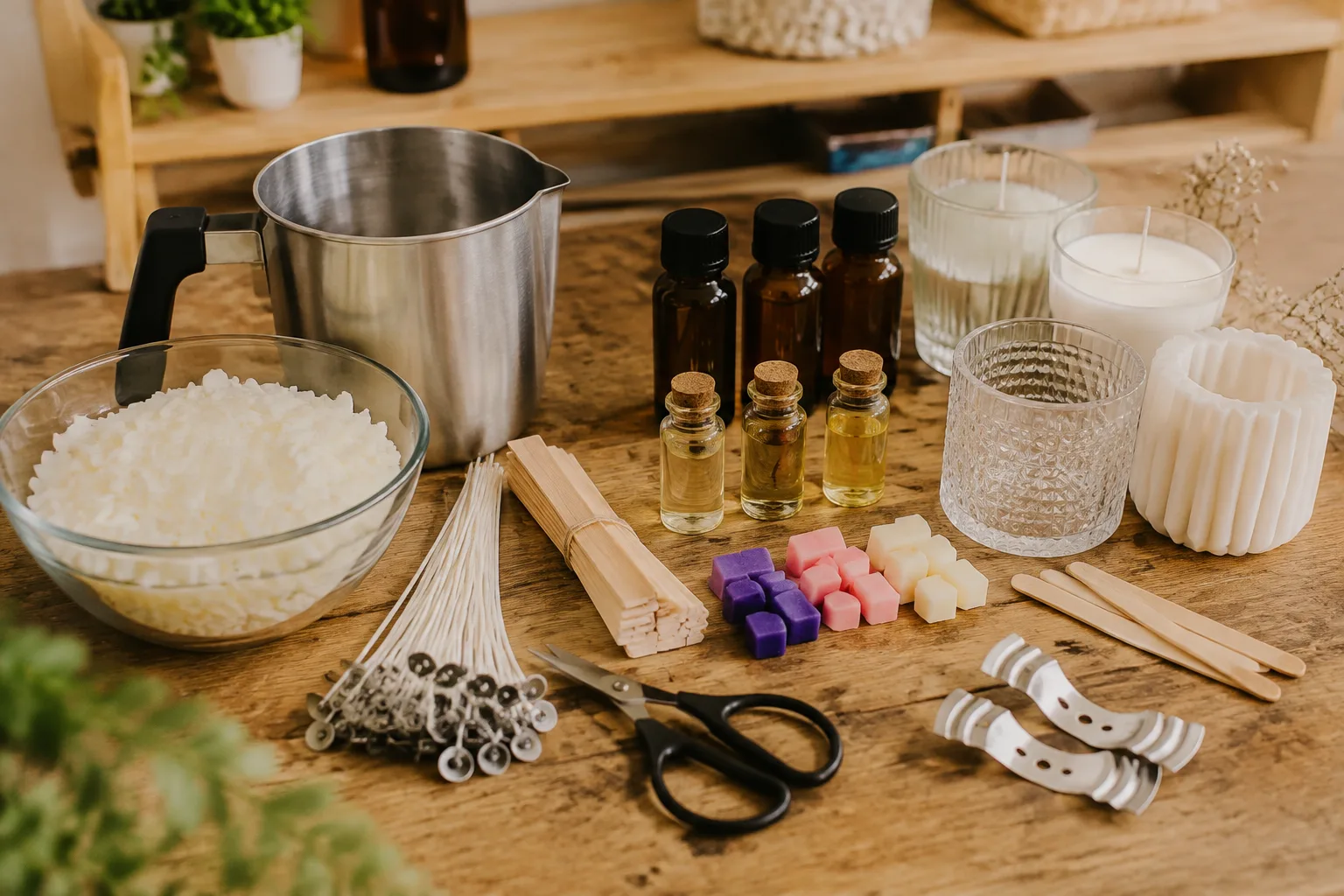 مواد لازم برای ساخت شمع معطر در خانه