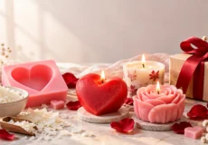 آموزش ساخت شمع کادویی ولنتاین و سالگرد