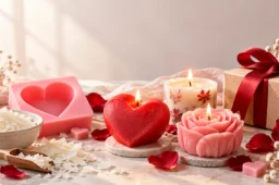 آموزش ساخت شمع کادویی ولنتاین و سالگرد