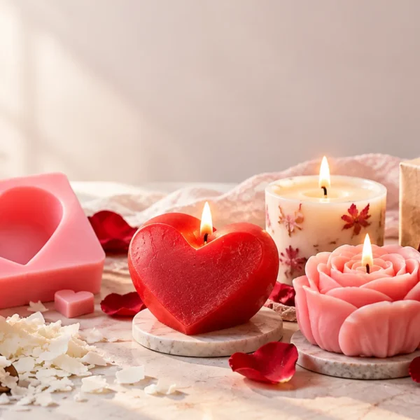 آموزش ساخت شمع کادویی ولنتاین و سالگرد