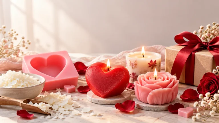 آموزش ساخت شمع کادویی ولنتاین و سالگرد